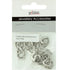 Metal Alloy Open Heart Charms
